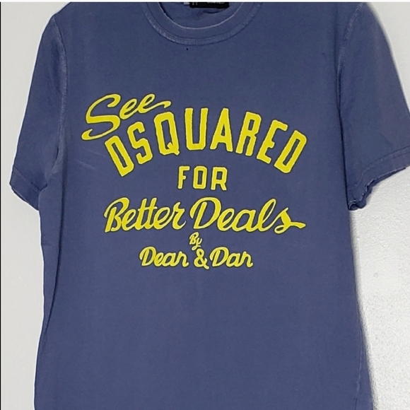 DSquared2 Italian Tee Shirt Graphic Exclusive One of a Kind Small Distressed - Picture 3 of 6